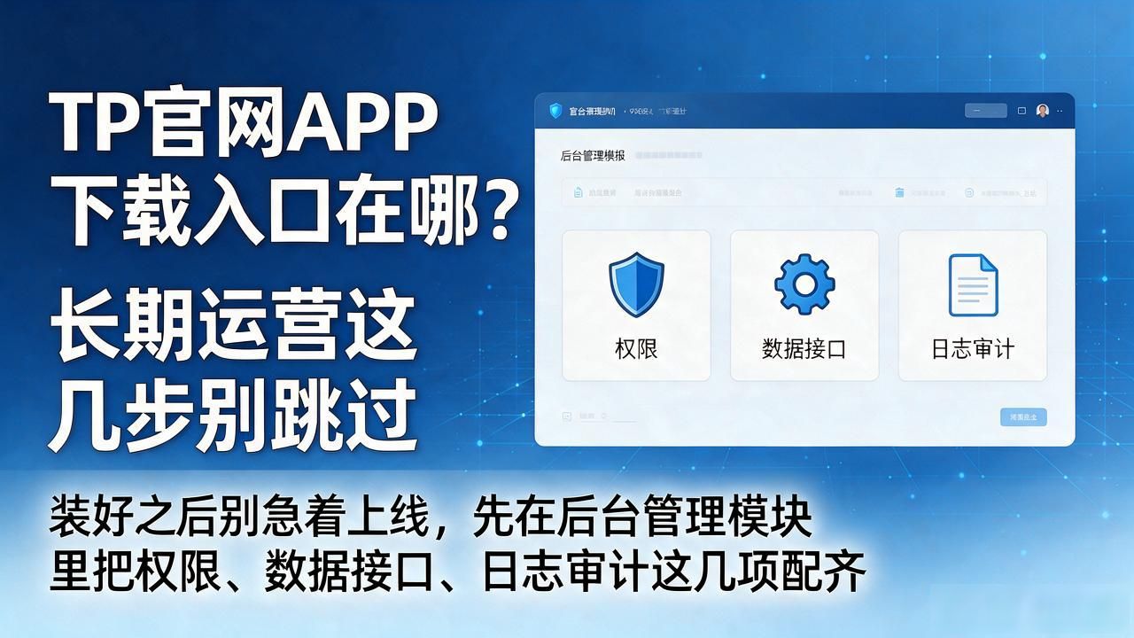 TP官网APP下载入口在哪？长期运营这几步别跳过