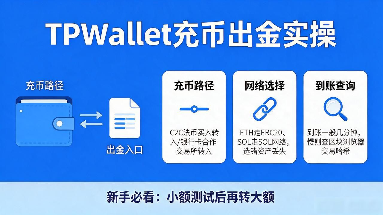 TPWallet买卖加密币实操：新手从充币到出金全流程拆解