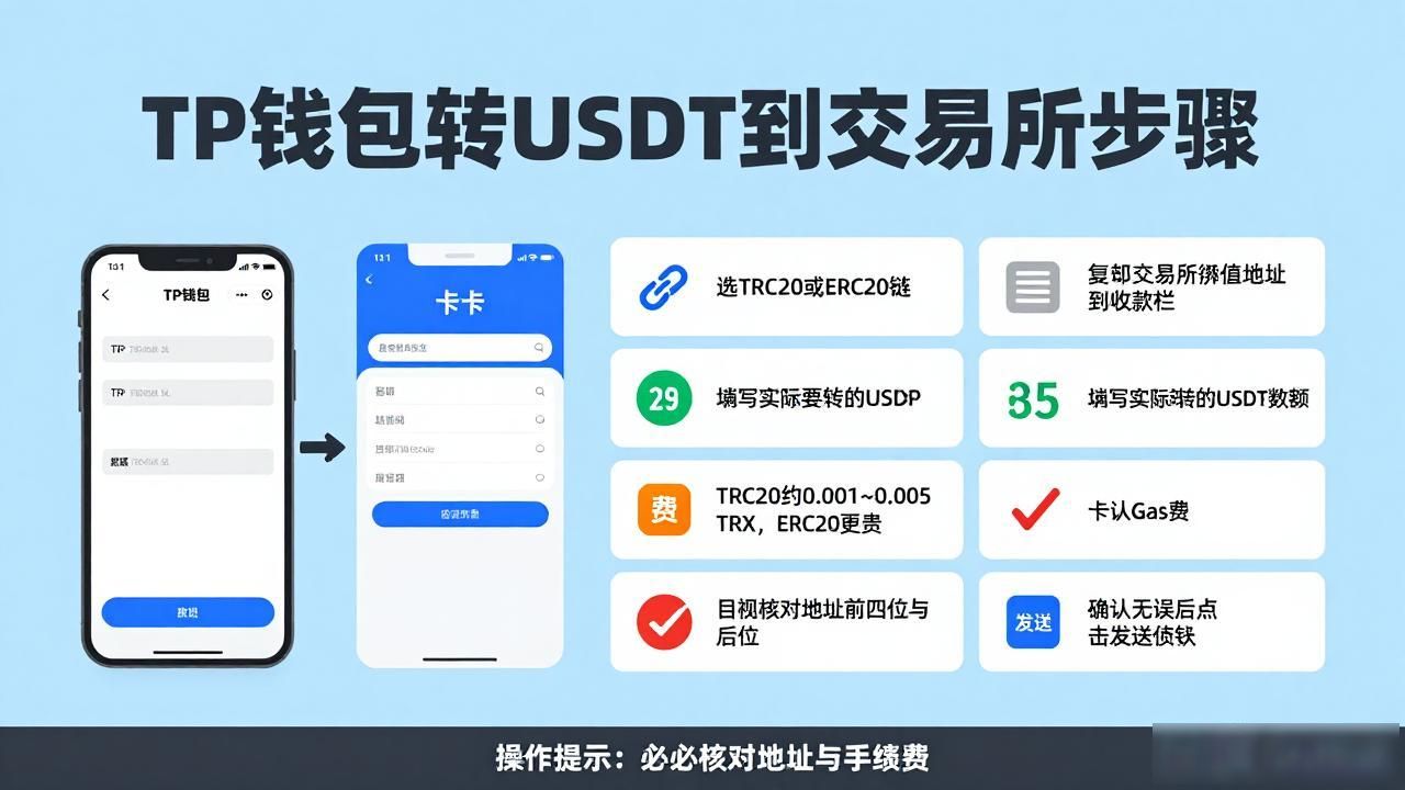 TP钱包转USDT到交易所完整步骤：选对链、填对地址，一次到账